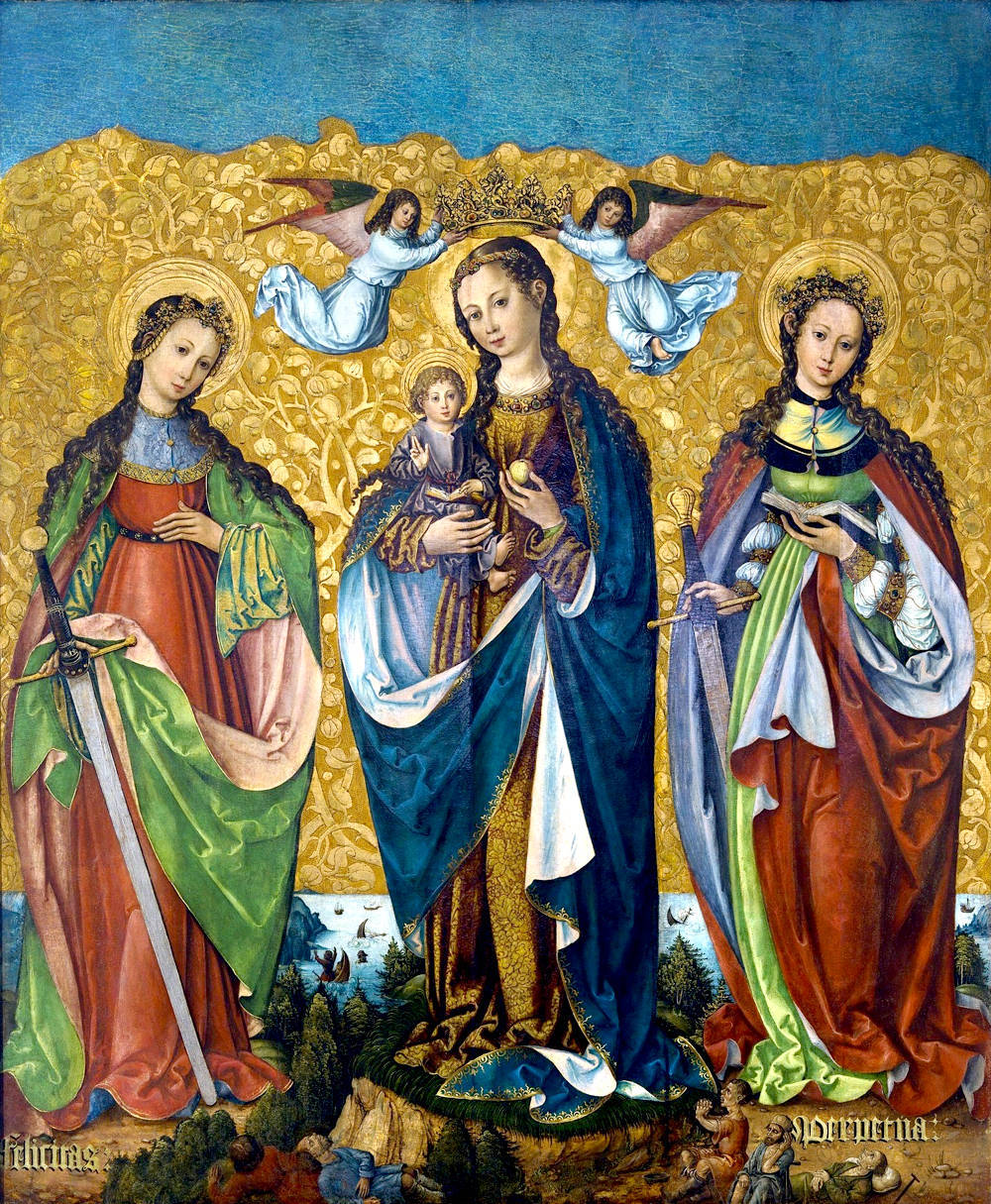 La Virgen María con el Niño Jesús junto con Santas Felícitas y Perpetua