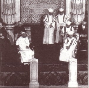 Juan Pablo II en la sinagoga con los judíos iglesia catolica