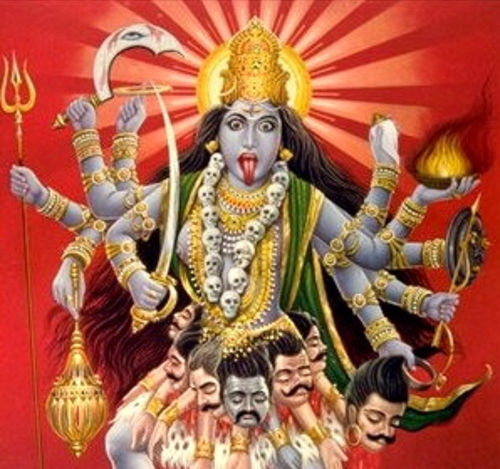 Kali, una de las aproximadamente 330.000 divinidades  veneradas por los hindúes