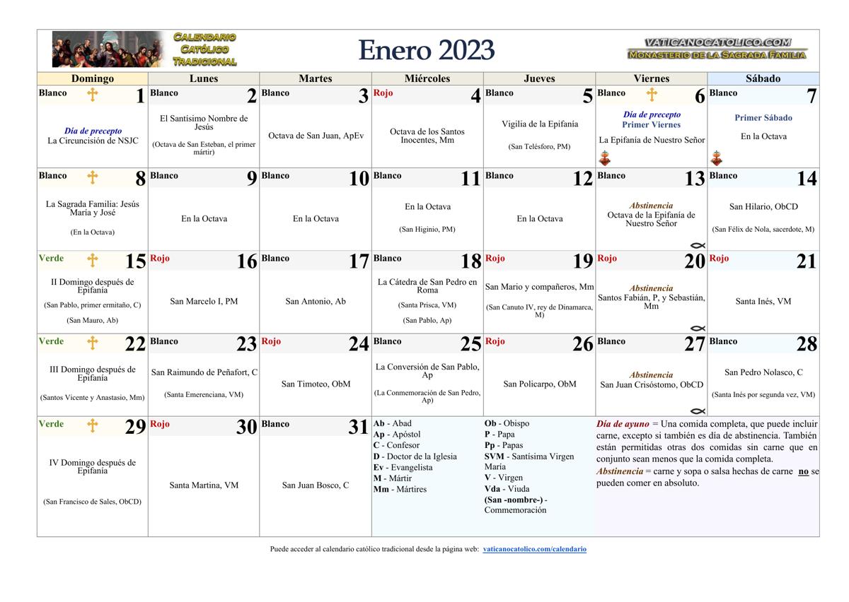 Mes de Enero 2023
