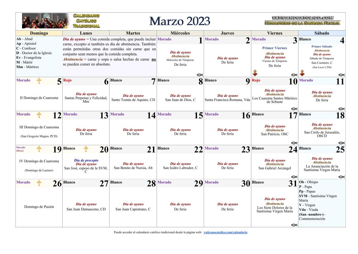 Mes de Marzo 2023