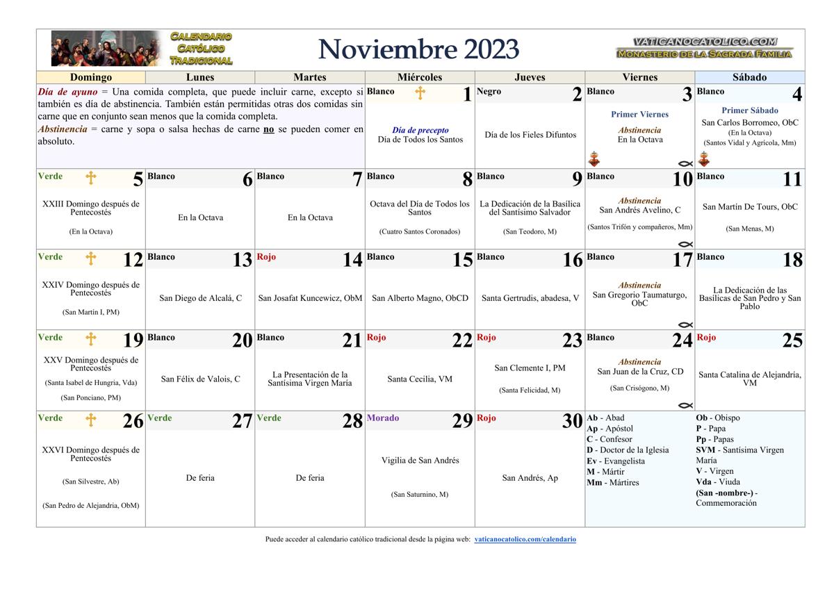 Mes de Noviembre 2023