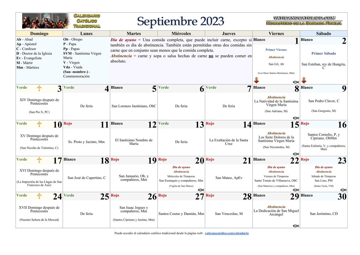 Mes de Septiembre 2023