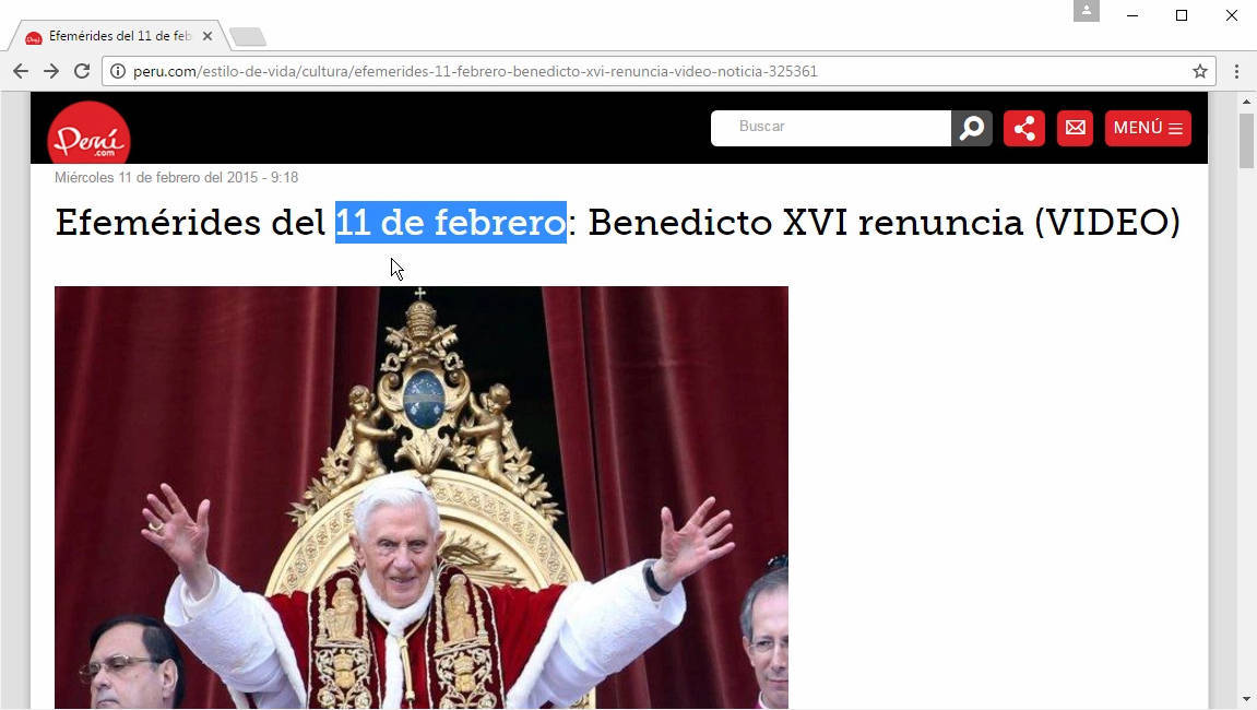 Renuncia del Anti Papa Benedicto XVI - 11 de febrero de 2013