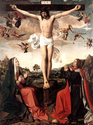 Al morir en la cruz, Jesús le confía el cuidado de su madre al Apóstol San Juan.