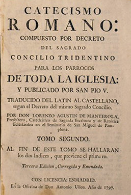 Una edición de 1797 del Catecismo Romano del Concilio de Trento